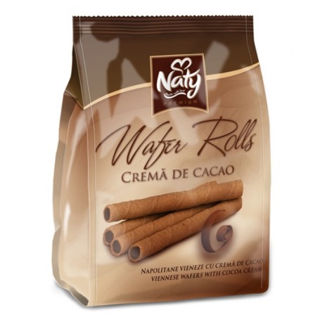 Napolitane vieneze cu cacao Naty Rolls 200 grame