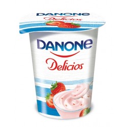 Iaurt cu capsuni Danone Delicios 400 grame