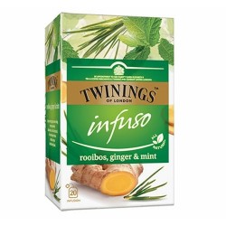 Ceai Twinings Infuso Rooibos, Ginger & Mint 20 plicuri