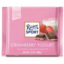 Ciocolata cu iaurt si capsuni Ritter Sport 100 grame