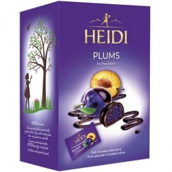 Prune glazurate in ciocolata amaruie Heidi Plums 185 grame