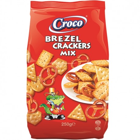 Croco Brezel Crackers Mix 250 grame
