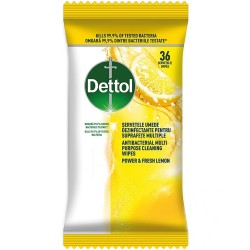 Servetele umede dezinfectante Dettol Lemon 36 buc