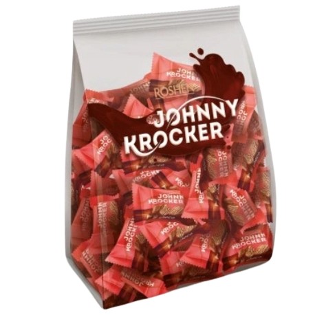 Napolitane glazurate cu crema cacao Roshen Johnny Krocker 1 kg