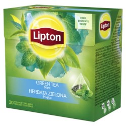 Ceai Lipton Green Tea Mint 20 plicuri piramidale