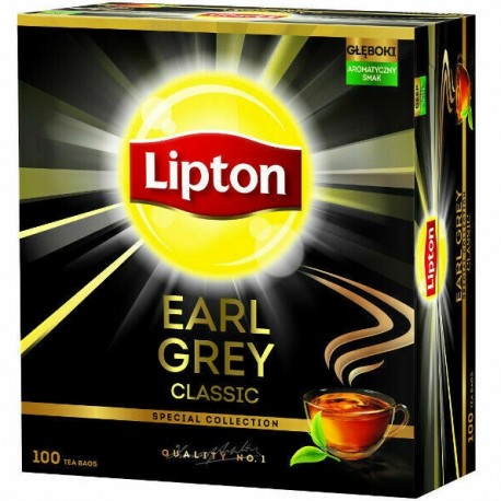 Ceai Lipton Earl Grey Classic 100 plicuri
