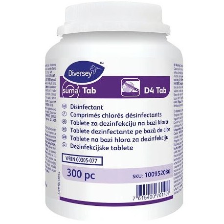 Tablete dezinfectante Suma Tab D4 Diversey 300 buc