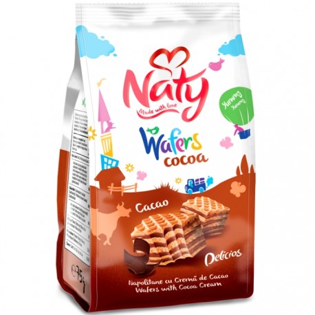 Napolitane cu cacao Naty 75 grame
