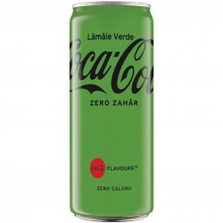 Coca Cola Zero lamaie verde doza 330 ml