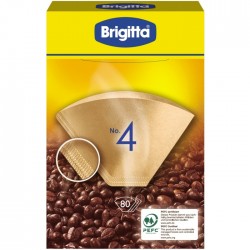 Filtre hartie pentru cafea nr. 4 Brigitta 80 buc