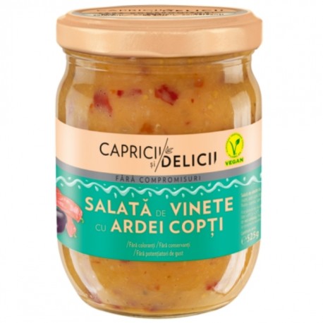 Salata de vinete cu ardei copti Capricii si Delicii 525 grame