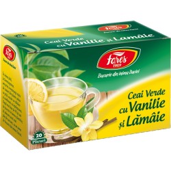 Ceai Fares verde cu vanilie si lamaie 20 plicuri
