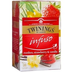 Ceai Twinings Infuso rooibos, capsuni si vanilie 20 plicuri