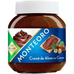 Crema de alune fara zaharuri Monteoro 350 grame