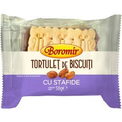 Tortulet de biscuiti cu stafide Boromir 50 grame