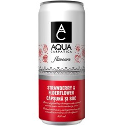Apa carbogazoasa cu capsuna si soc Aqua Carpatica doza 330 ml