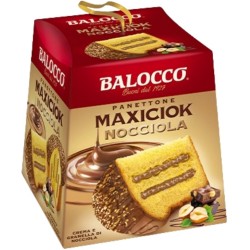 Panettone cu crema de alune Balocco Maxiciok Nocciola 800 grame