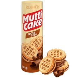 Biscuiti cu crema de cacao Roshen Multi Cake 180 grame