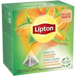 Ceai Lipton verde cu mandarine si portocale 20 plicuri piramidale