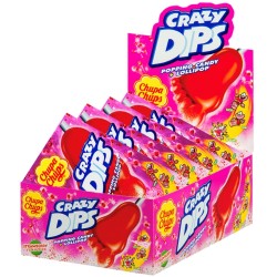 Acadele Chupa Chups Crazy Dips capsuni 14 grame 24 buc