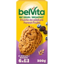 Biscuiti cu cereale si fructe de padure Belvita 300 grame