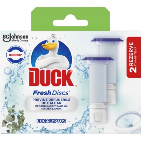 Rezerve odorizant gel WC Duck Fresh Discs Eucalyptus 72 ml