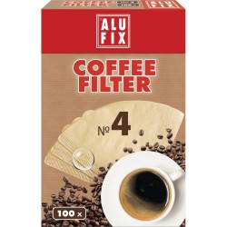 Filtre hartie pentru cafea nr. 4 Alufix 100 buc