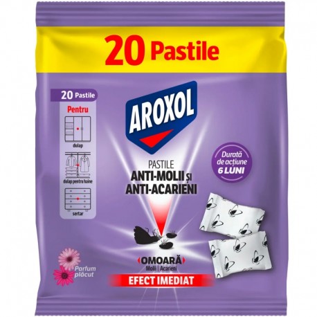 Pastile anti-molii si anti-acarieni Aroxol 20 buc
