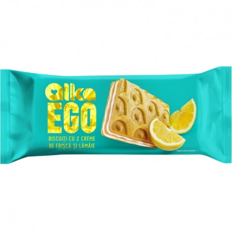Biscuiti cu crema de frisca si lamaie Alka Ego 135 grame