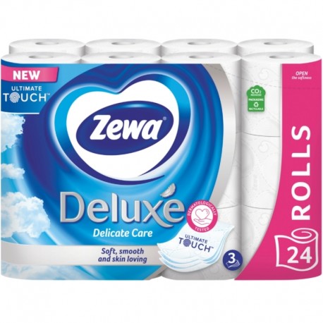 Hartie igienica Zewa Deluxe Delicate Care 3 straturi 24 role