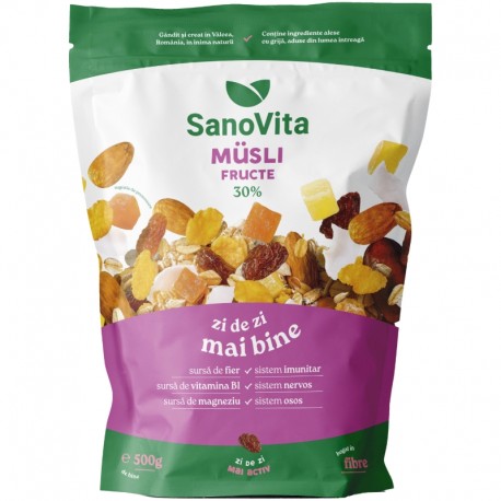 Musli cu fructe SanoVita 500 grame