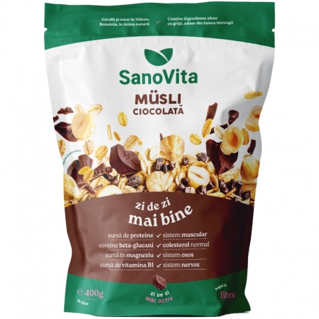 Musli cu ciocolata SanoVita 400 grame