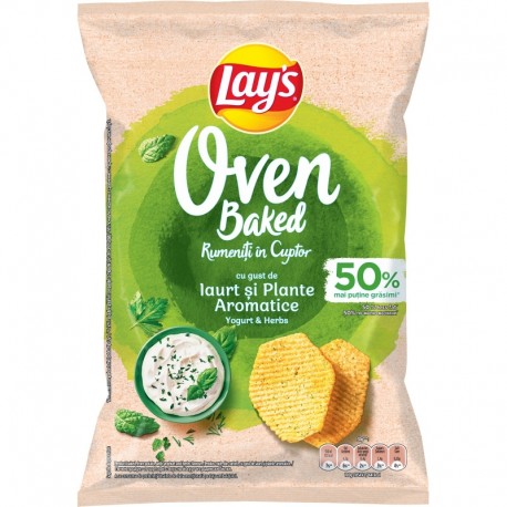 Chipsuri cu iaurt si plante aromatice Lay's Rumeniti in Cuptor 105 grame