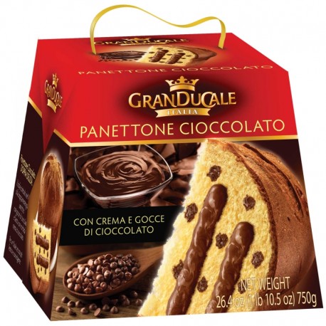 Panettone cu crema si fulgi de ciocolata Granducale 750 grame