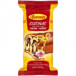 Cozonac cu crema de cacao si rahat Boromir 500 grame